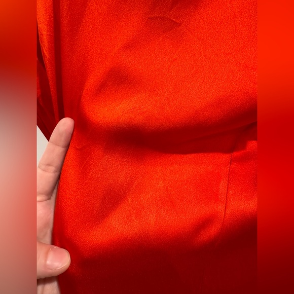 Rosetta Getty red cold shoulder gown - Picture 13 of 14